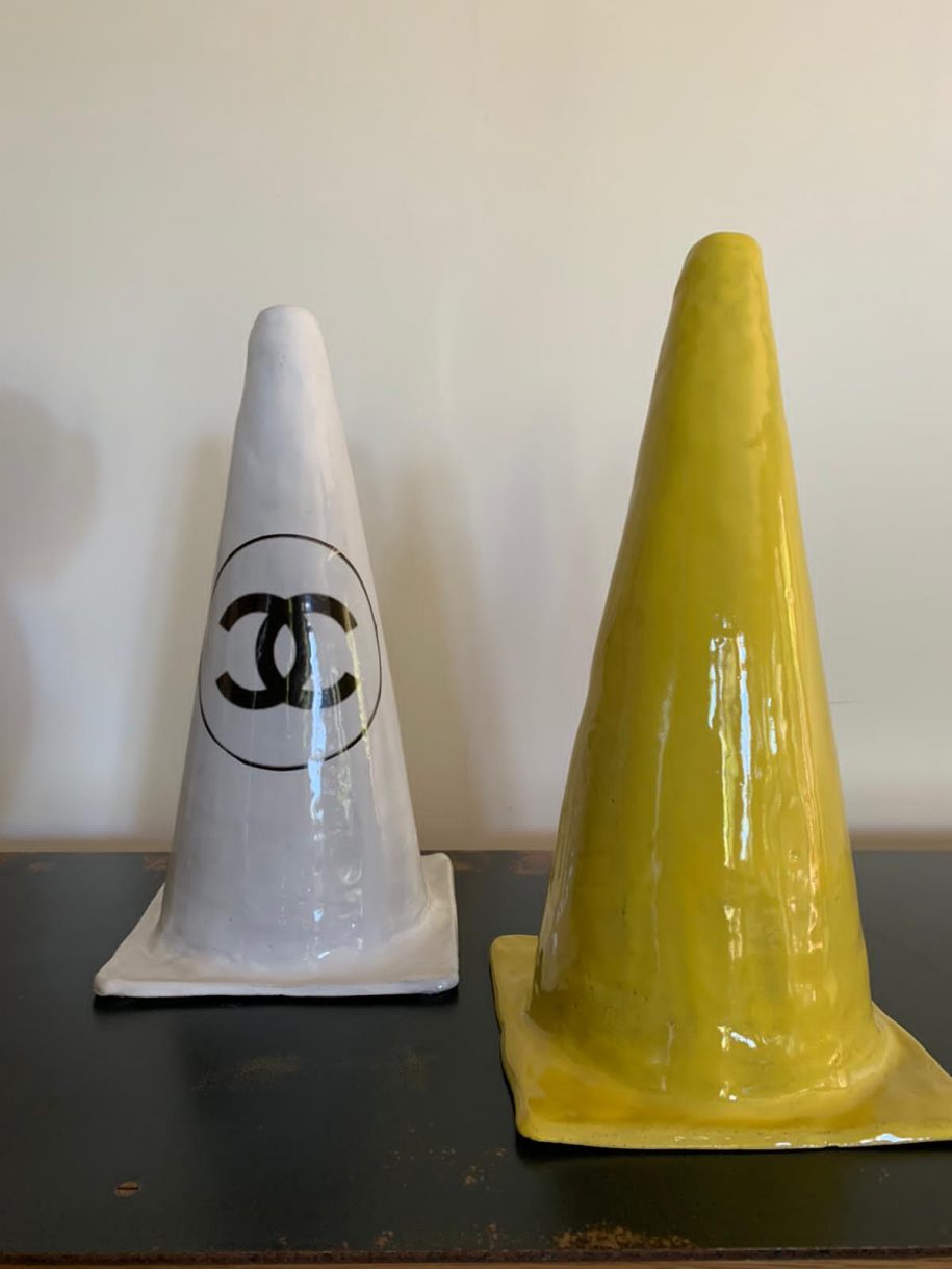 Traffic Cones Painted Ceramics Kroll Contemporary Art