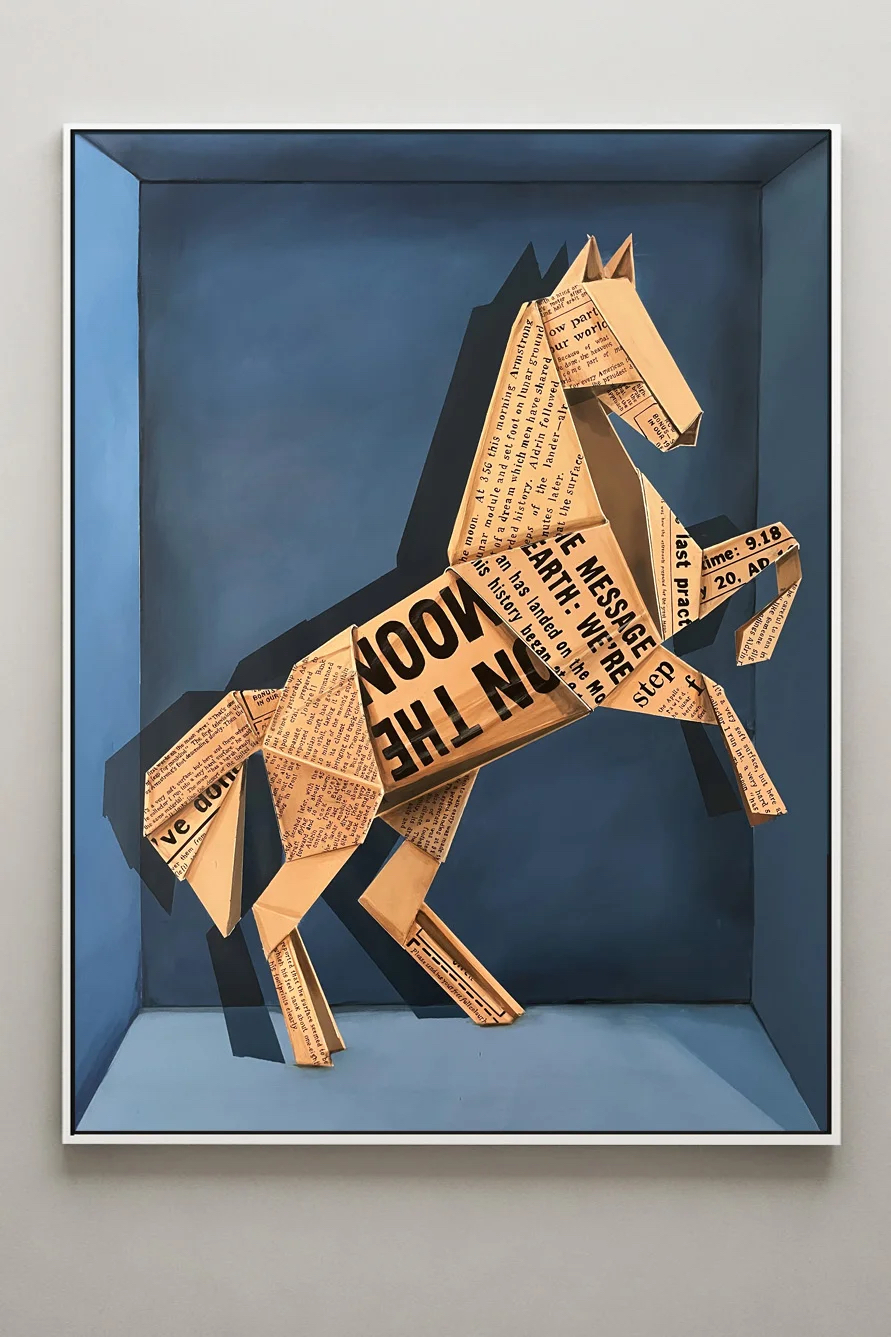 News Horse (SOLD) Oil on Canvas, 155×115 cm – Kroll Contemporary Art